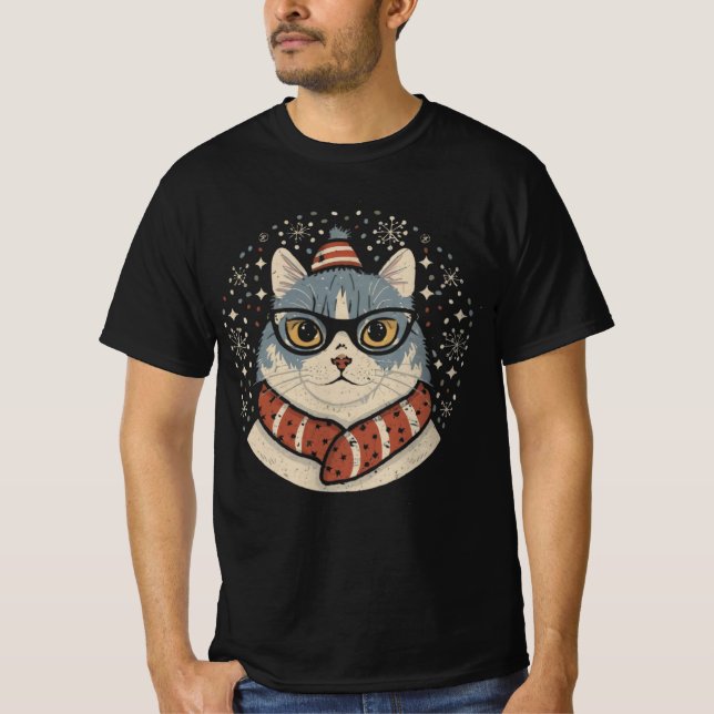 christmas cat T-Shirt (Front)