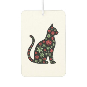 Christmas Cat T-Shirt Car Air Freshener