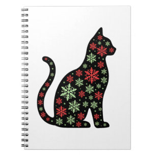 Christmas Cat T-Shirt Notebook