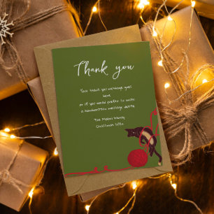 Christmas Cat Tangle – Festive Kitty Playtime Thank You Card