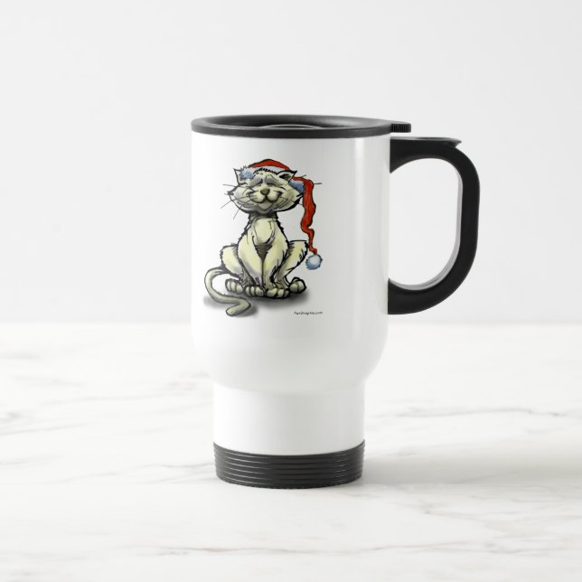 Christmas Cat Travel Mug (Right)