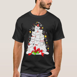 Christmas Cat Tree For Men Christmas Tree Cat Paja T-Shirt