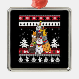 Christmas Cat Tree Metal Tree Decoration