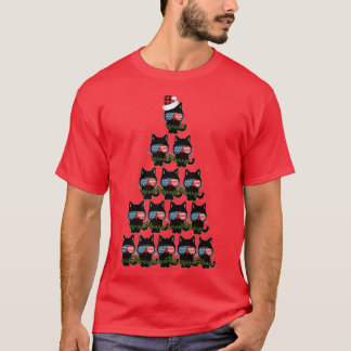 Christmas Cat Tree Patriotic Premium T-Shirt
