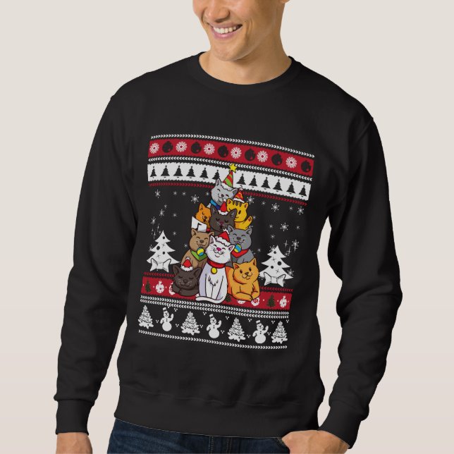 Christmas Cat Tree Sweatshirt (Front)