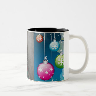 Christmas Cat Two-Tone Coffee Mug