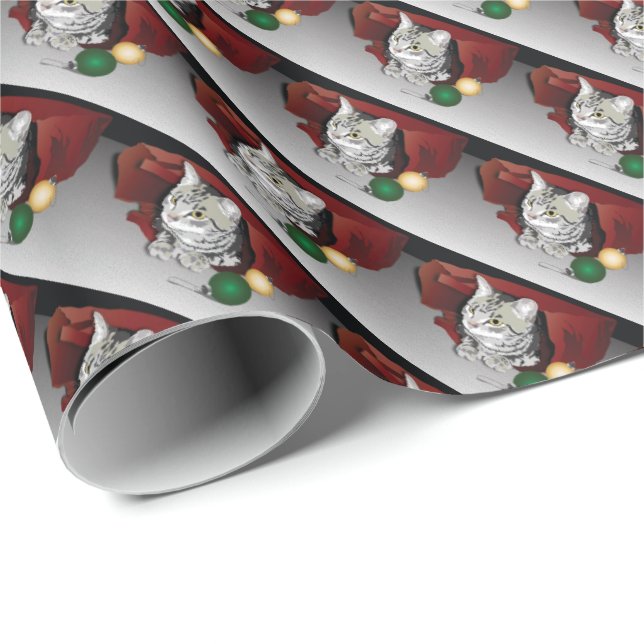Christmas Cat Wrapping Paper (Roll Corner)