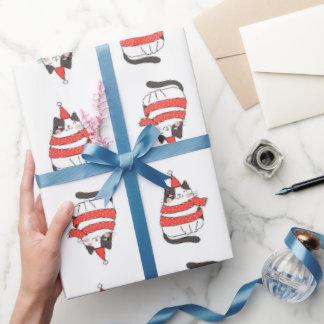 Christmas Cat Wrapping Paper