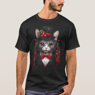 Christmas Cat Xmas Holiday Kitty Feline Funny T-Shirt