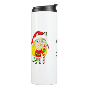 Christmas Catgirls  Thermal Tumbler
