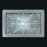 Christmas Cathedral Window Belt Buckle<br><div class="desc">Abstract illustration in shape of window of a gothic cathedral. The living energy of the Universe and God emanates from the symmetry and the light of this image. It suggests the Christian and catholic spirit. Blue bright lights also remind to Christmas atmosphere.</div>