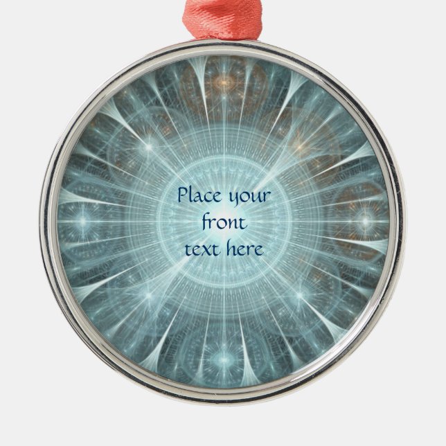 Christmas Cathedral Window Metal Tree Decoration (Front)