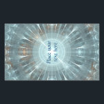Christmas Cathedral Window Rectangular Sticker<br><div class="desc">Abstract illustration in shape of window of a gothic cathedral. The living energy of the Universe and God emanates from the symmetry and the light of this image. It suggests the Christian and catholic spirit. Blue bright lights also remind to Christmas atmosphere.</div>