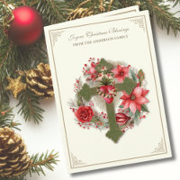 Christmas Catholici Virgin Mary Heart Poinsettias