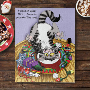 Christmas Catnip Cat Jigsaw Puzzle