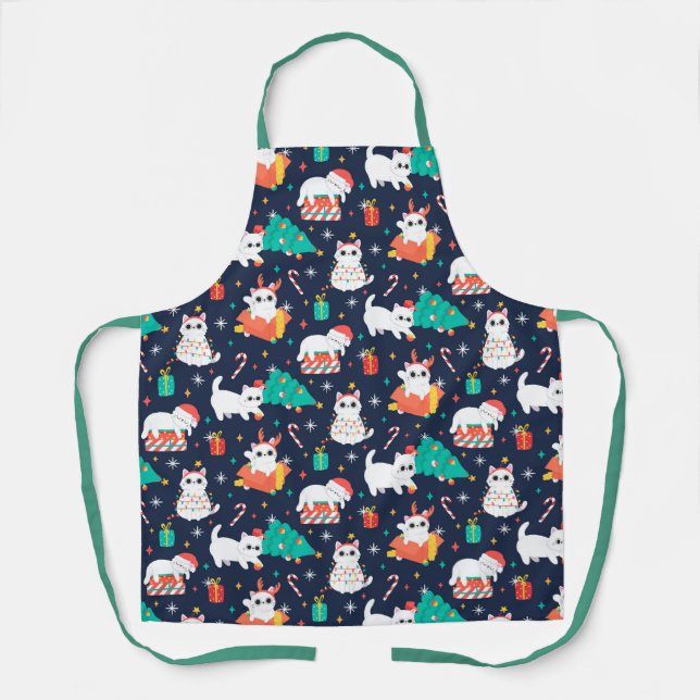 Christmas Cats Apron (Front)