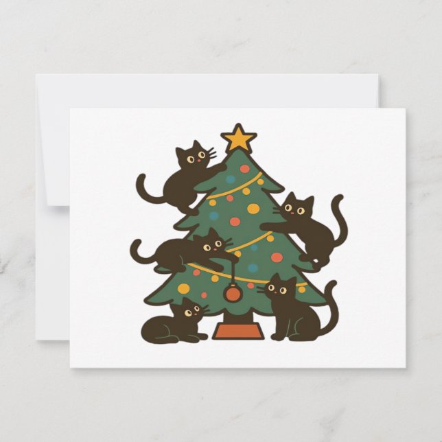 Christmas Cats Around The Tree Holiday Classic (Front)