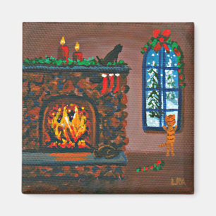 Christmas Cats Creationarts Magnet