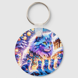 Christmas Cats Display Key Ring