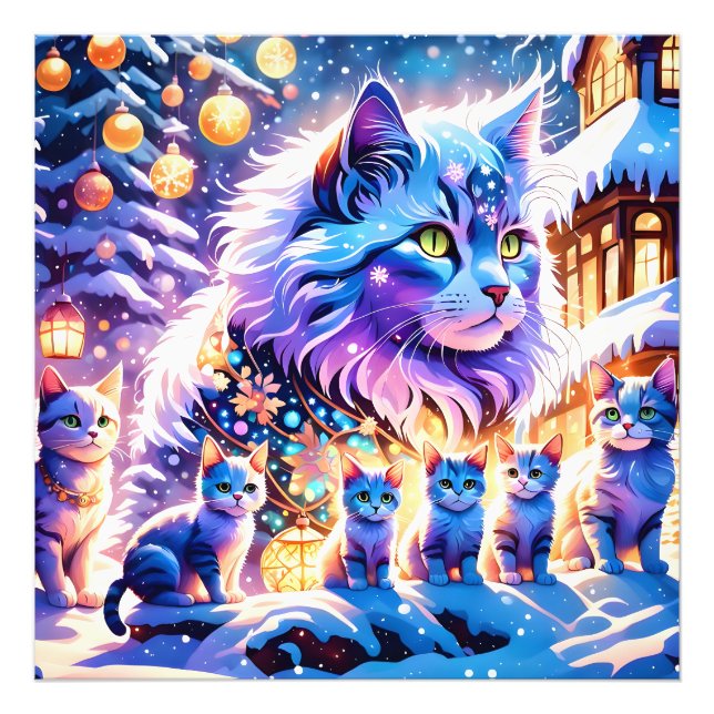 Christmas Cats Display Photo Print (Front)