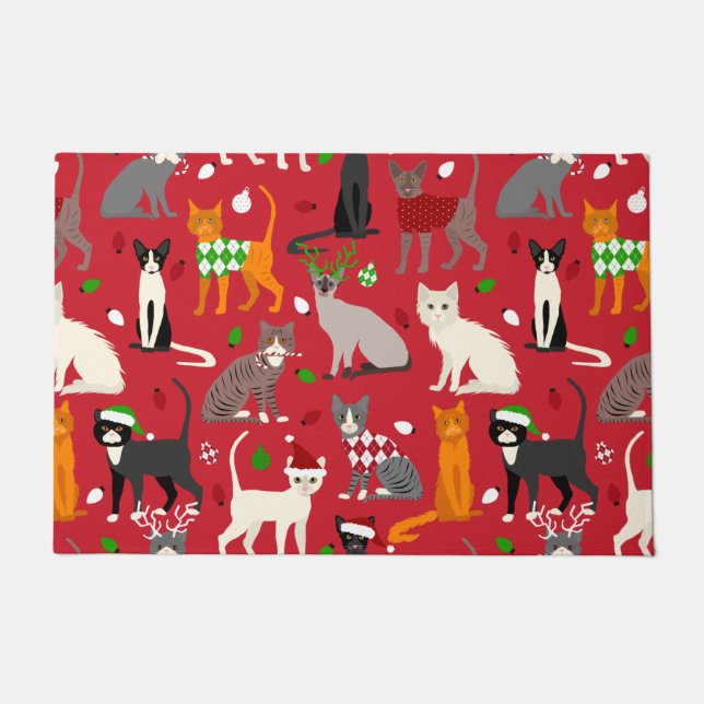 Christmas Cats Doormat (Front)