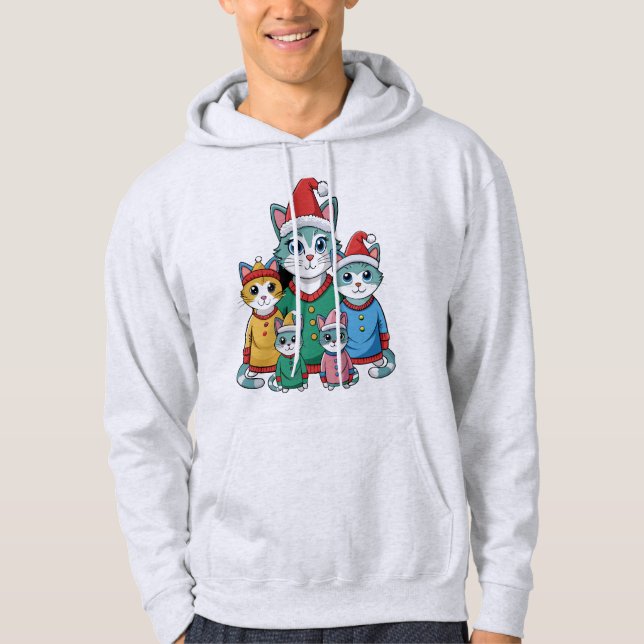 Christmas Cats Family Hoodie (Front)