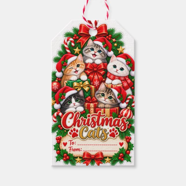 Christmas Cats Gift Tag (Front)