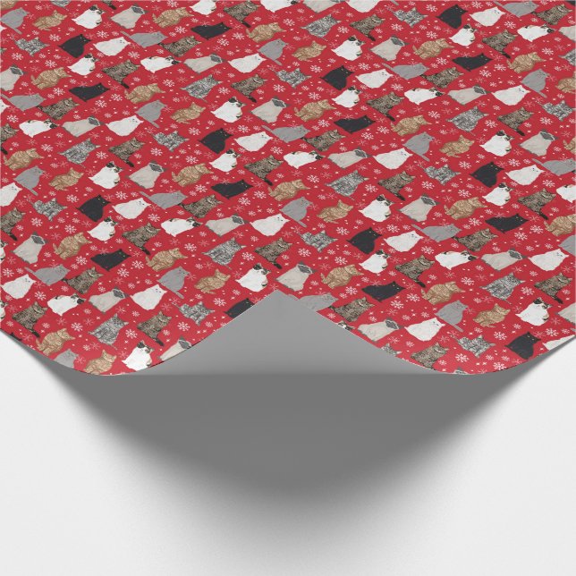Christmas Cats Gift Wrap (Corner)