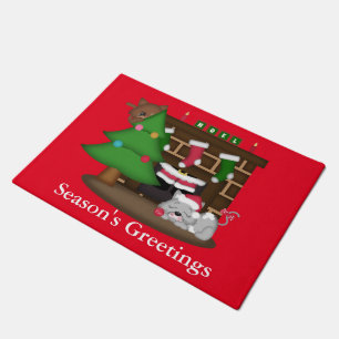 Christmas Cats Holiday fun door mat