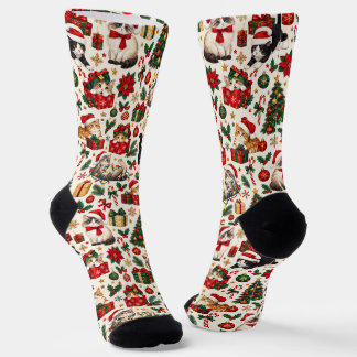 Christmas Cats Holiday Socks