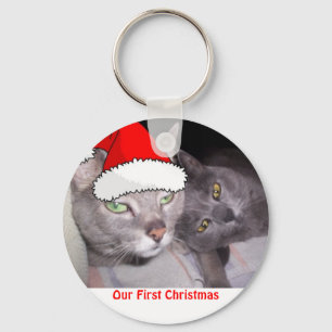 Christmas Cats Key Ring