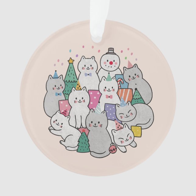 Christmas Cats Ornament (Front)