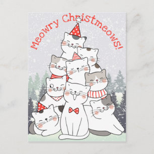 Christmas Cats Postcard