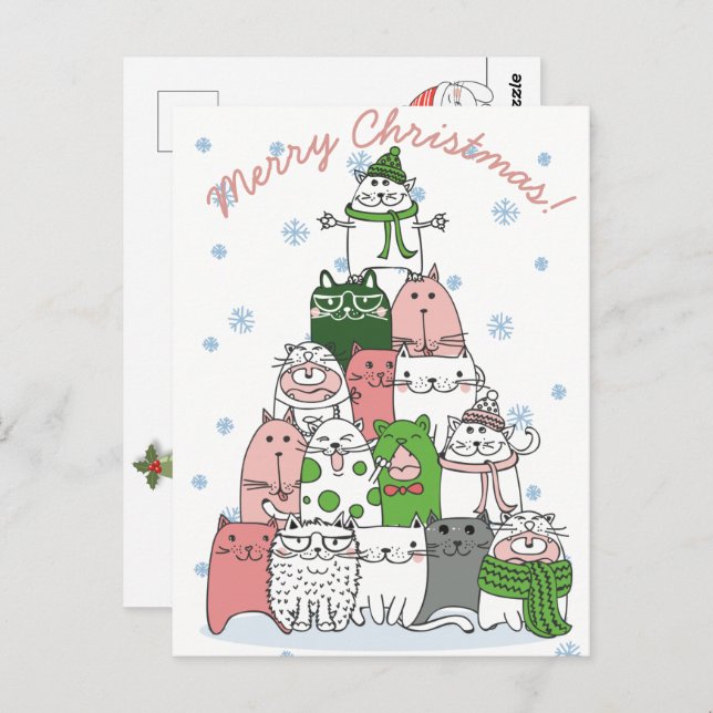 Christmas Cats Postcard (Front/Back)