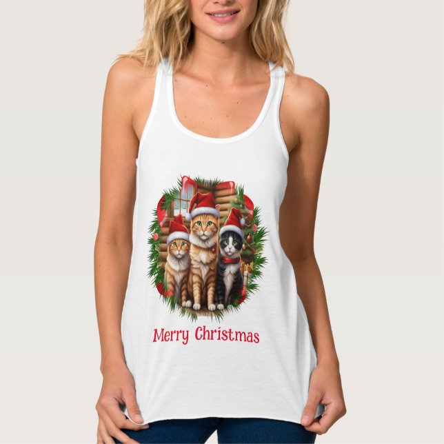 Christmas Cats Singlet (Front)