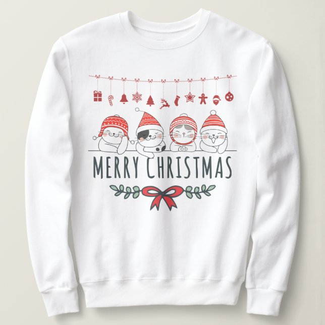 Christmas Cats Sweatshirt (Design Front)