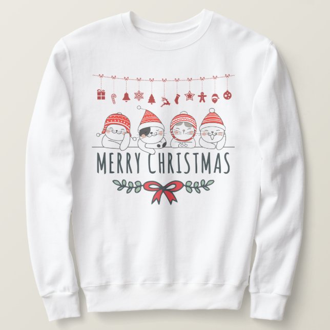 Christmas Cats Sweatshirt (Design Front)