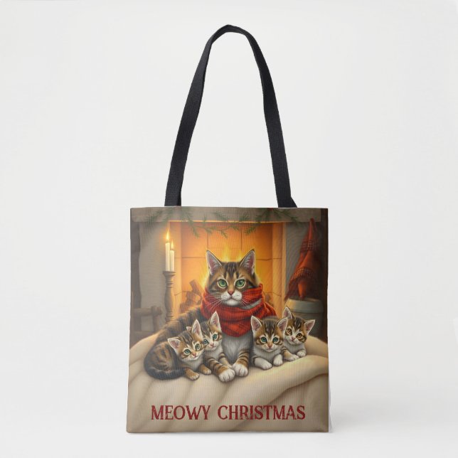 Christmas Cats Tote Bag (Front)