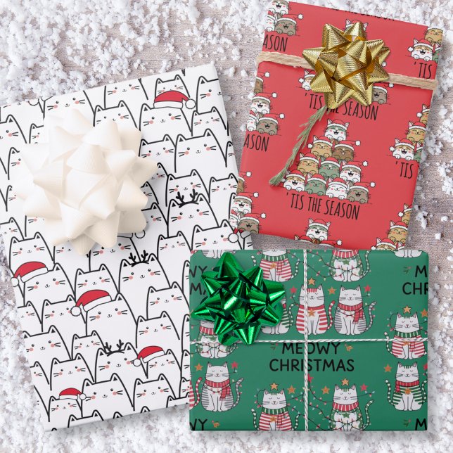 Christmas Cats Wrapping Paper Sheet (Creator Uploaded)
