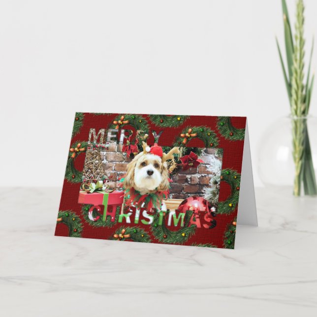 Christmas - Cavachon - Max Holiday Card (Front)