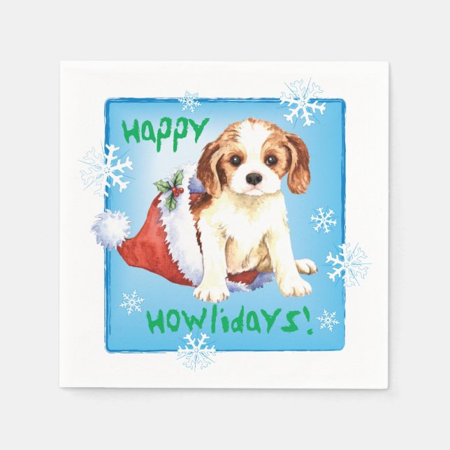 Christmas Cavalier Napkin (Front)