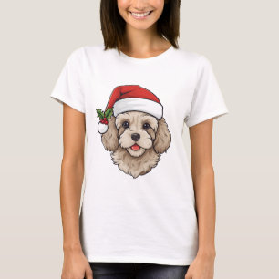 Christmas Cavapoo Cavoodle t-shirt - cream