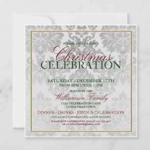 Christmas Celebration Dinner Party Invitation