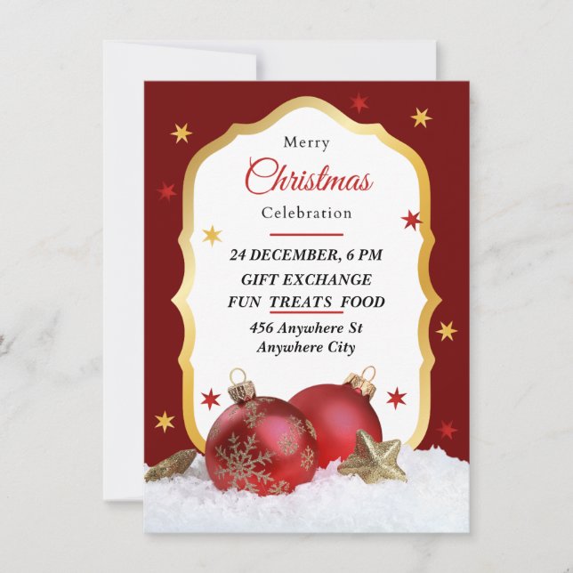 Christmas Celebration Party Invitation (Front)