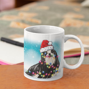 Christmas Celebration Santa Claus Shih tzu Pet Dog Coffee Mug