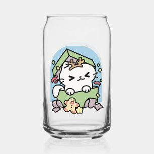 Christmas Celebration with Purr-ty Time Cat Can Glass