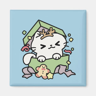 Christmas Celebration with Purr-ty Time Cat Magnet