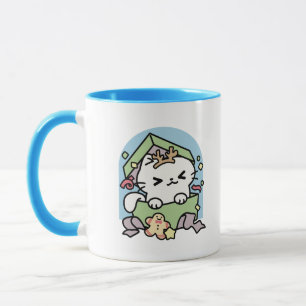 Christmas Celebration with Purr-ty Time Cat Mug