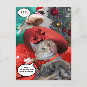 CHRISTMAS CELEBRATIONS OF PRINCESS TATUS CAT POSTCARD