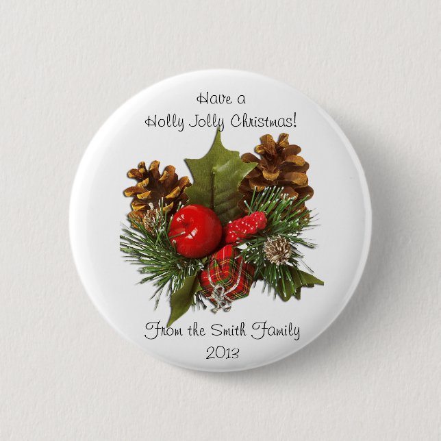 Christmas Centerpiece Design 6 Cm Round Badge (Front)